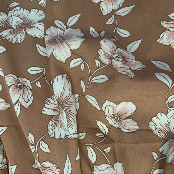 Band of the Free Brown Floral Midi Dress Size Small Bohemian Boho Long Sleeves - Picture 3 of 7